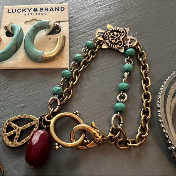 Lucky Brand 2 Bracelets & NEW Earrings - Picture 6 of 7